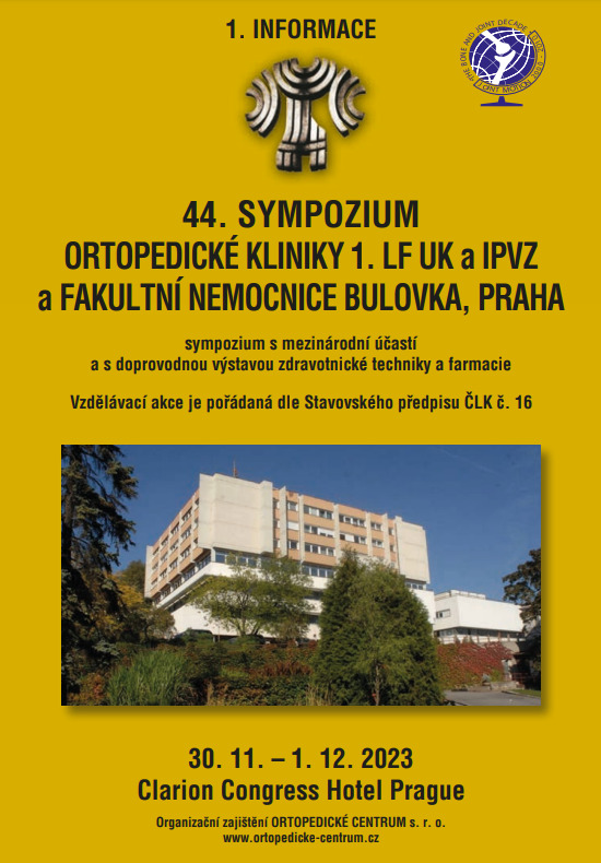 Přečtete si více ze článku 44. Sympozium Ortopedické kliniky 1.LF UK a IPVZ a Fakultní nemocnice Bulovka, Praha