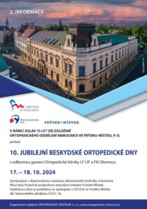 10. JUBILEJNÍ BESKYDSKÉ ORTOPEDICKÉ DNY